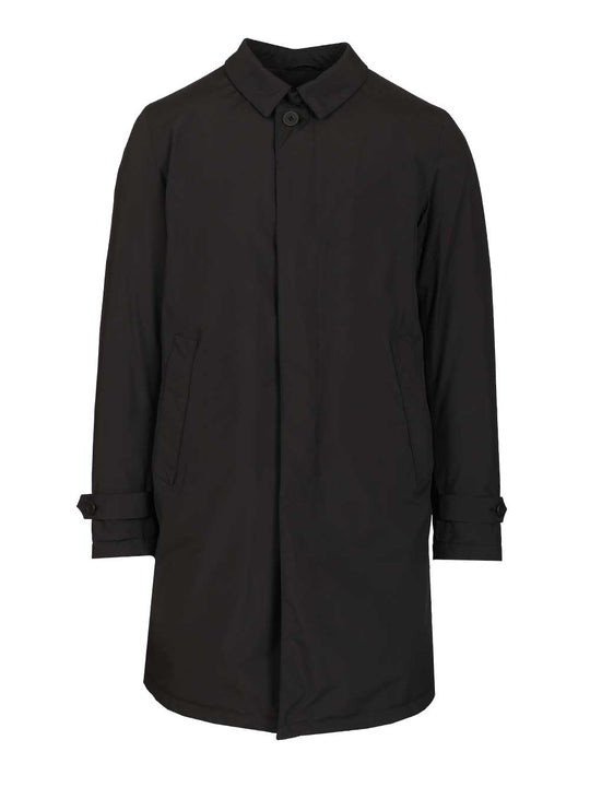 Prometeo Padded Nylon Trench Coat Coats Black