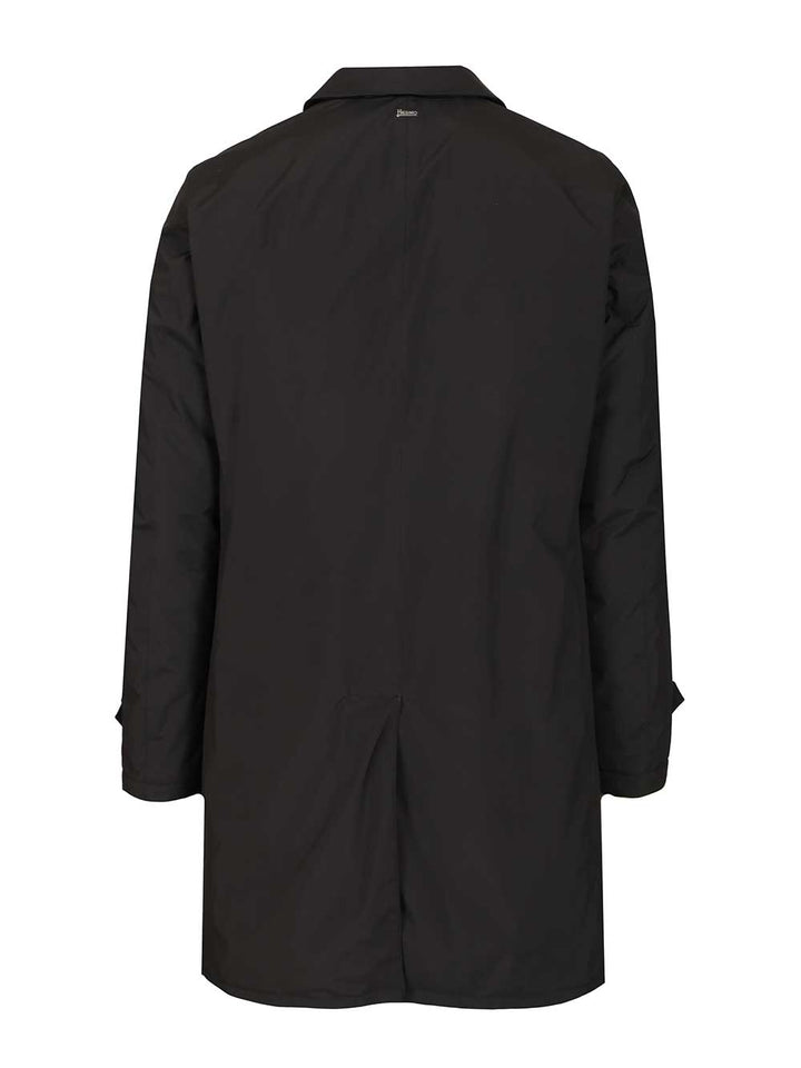 Herno Prometeo Padded Nylon Trench Coat Coats - Black | 7b35659282248aad7982b15fa90ea9d003a8da33
