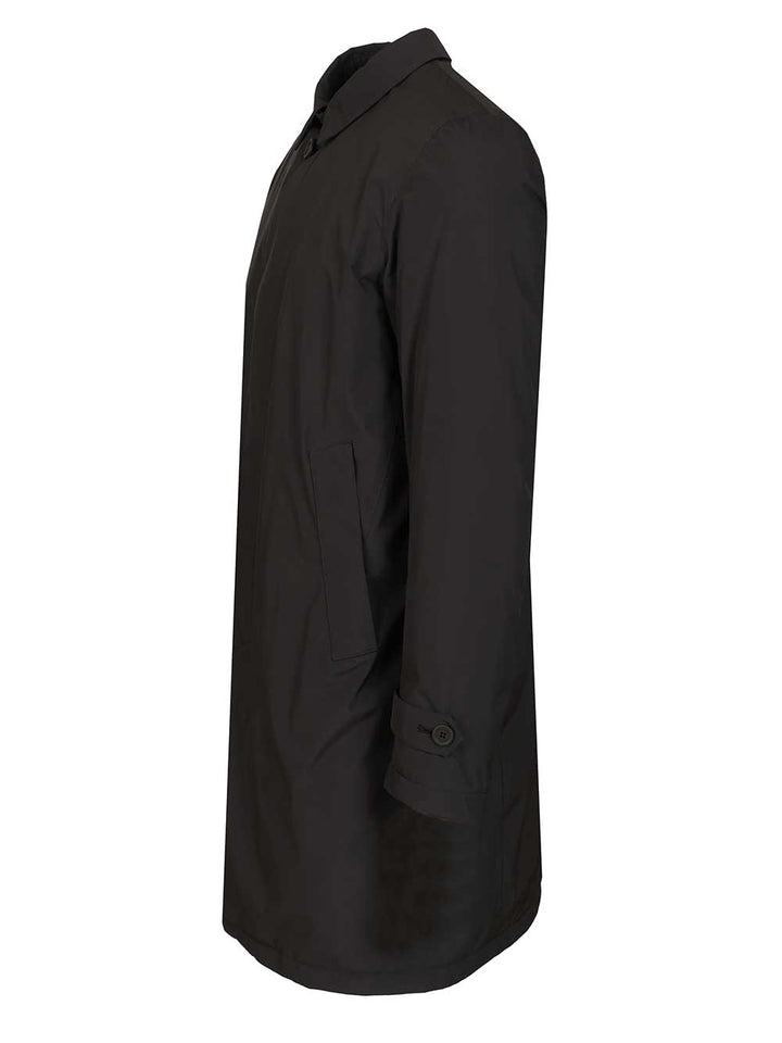 Herno Prometeo Padded Nylon Trench Coat Coats - Black | ad3392cd604ceeb048834ddee34cf29e1b2c86c3