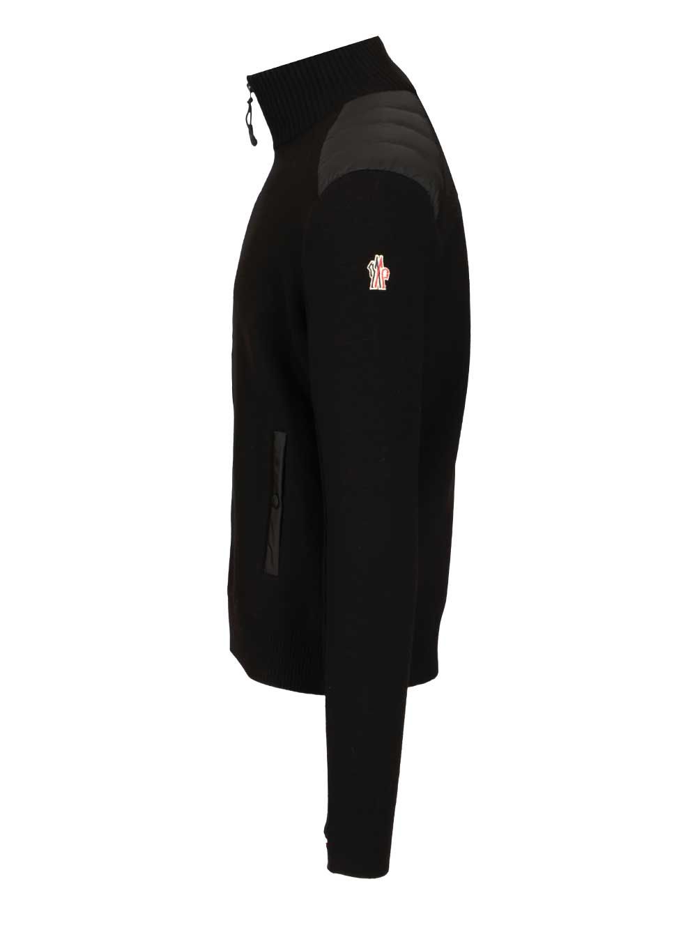 Moncler Grenoble Padded Cardigan Knitwear - Black | 877468259a723b7f54f45cd097a8f1a21fb79efd