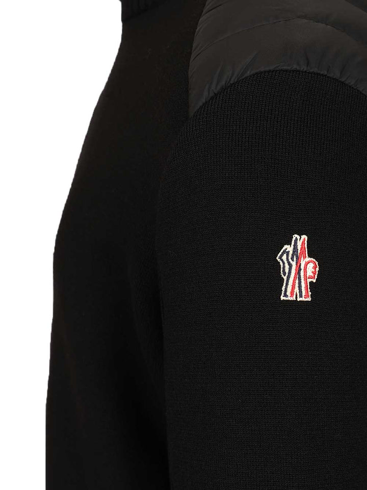 Moncler Grenoble Padded Cardigan Knitwear - Black | c3903a60abe5d086360ec312fbb70bfc1e3b66df