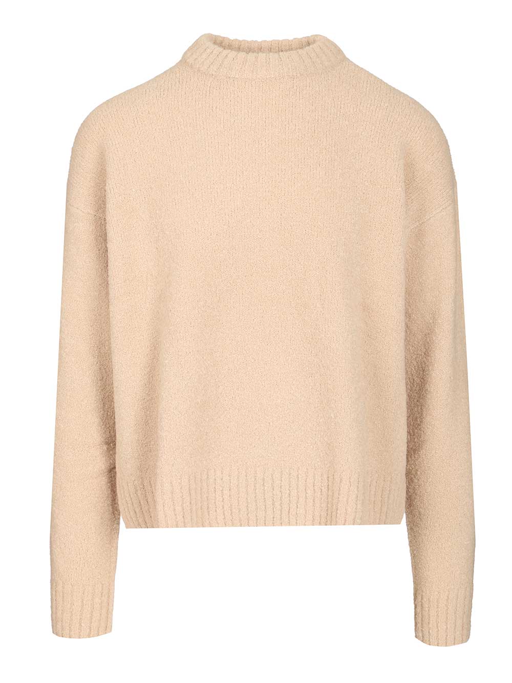 Amish Maglione In Misto Lana Bouclé Knitwear - Beige | b20fe33c98ebeff12dcc99d9e908266369a60641