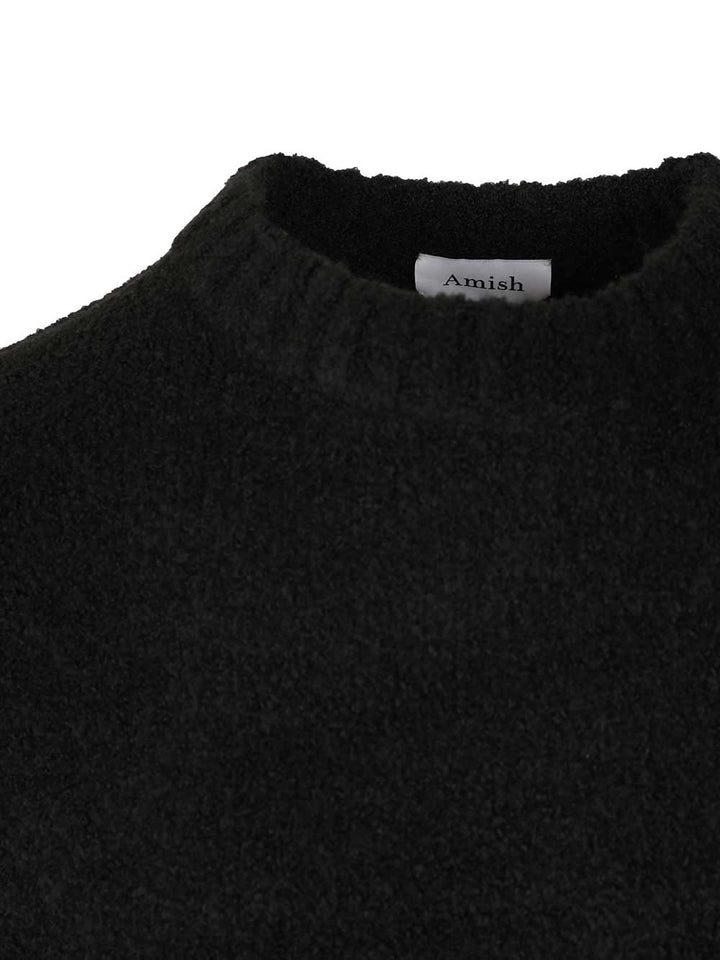 Amish Maglione In Misto Lana Bouclé Knitwear - Black | 693fb25e52c9f756786413681cb6f69450dbfea5