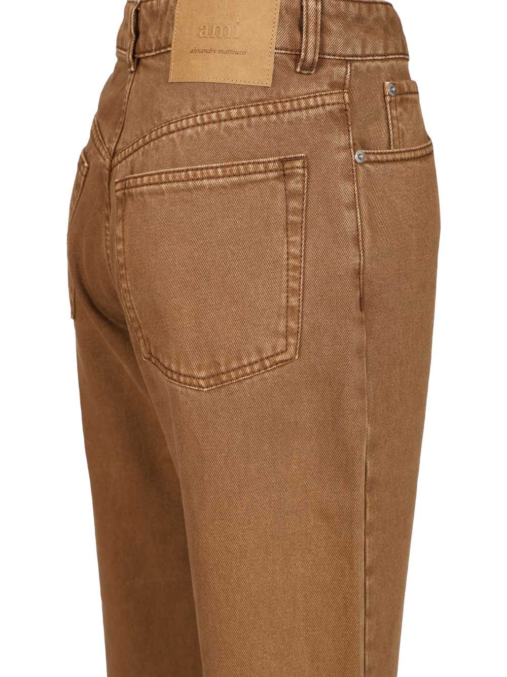 Ami Loose-Fitting Jeans Trousers - Brown | efe402cffac948eb57a59eb1007a0cbc5bf9b956