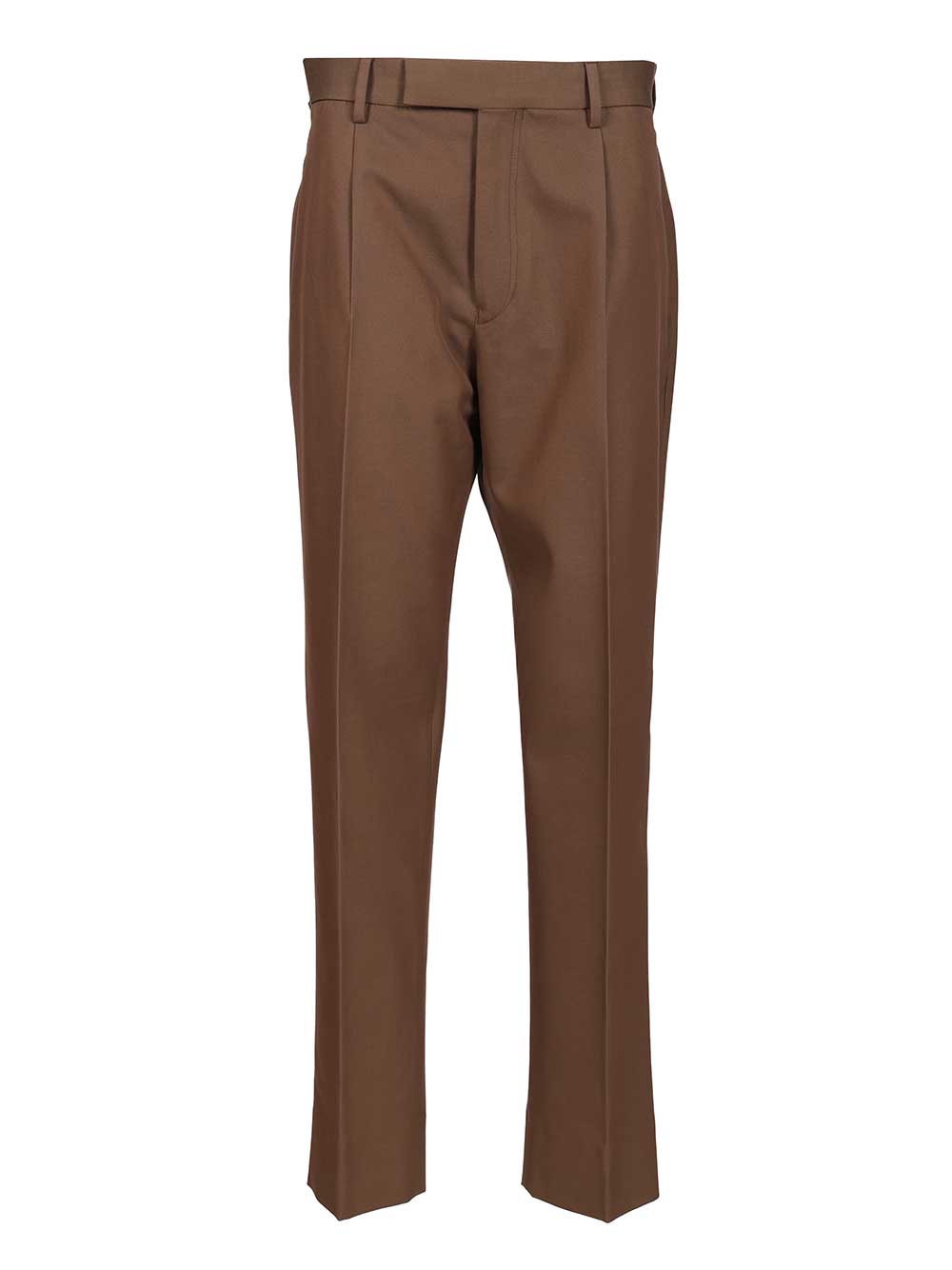 Ermenegildo Zegna Dark Foliage Cotton And Wool Trousers - Brown | b06a7771db5a09037084f95e811980d77c04e575