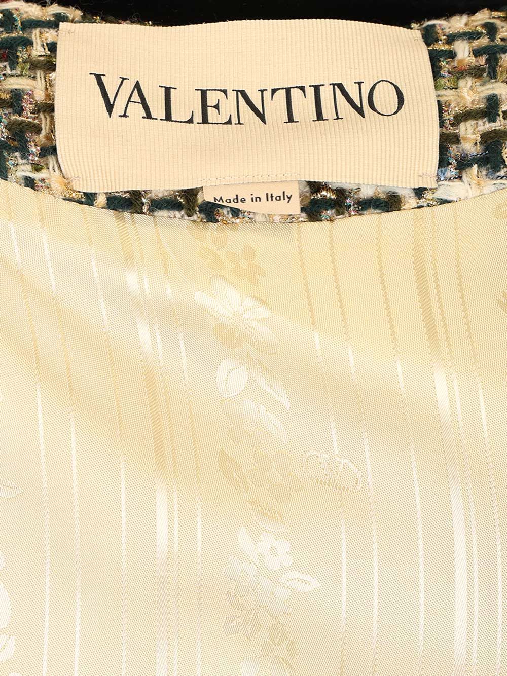 Valentino Garavani Velvet Bow Tweed Jacket Jackets - Multicolor | 31f8249f09ecc59a2d94dc43168c2e841d2f07e8