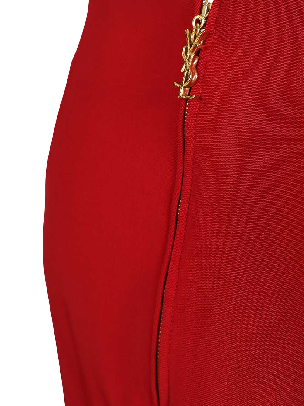 Saint Laurent Satin Pencil Skirt Skirts - Red | 2d680cee95fe142622725f6d3f45cd442a91204f