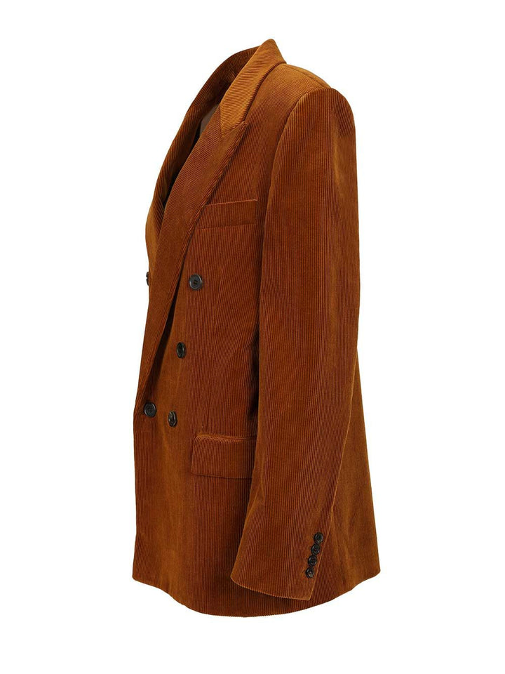 Saint Laurent Corduroy Jacket Jackets - Brown | 9913e6d39bd375d184cf7343304068c94d04c933