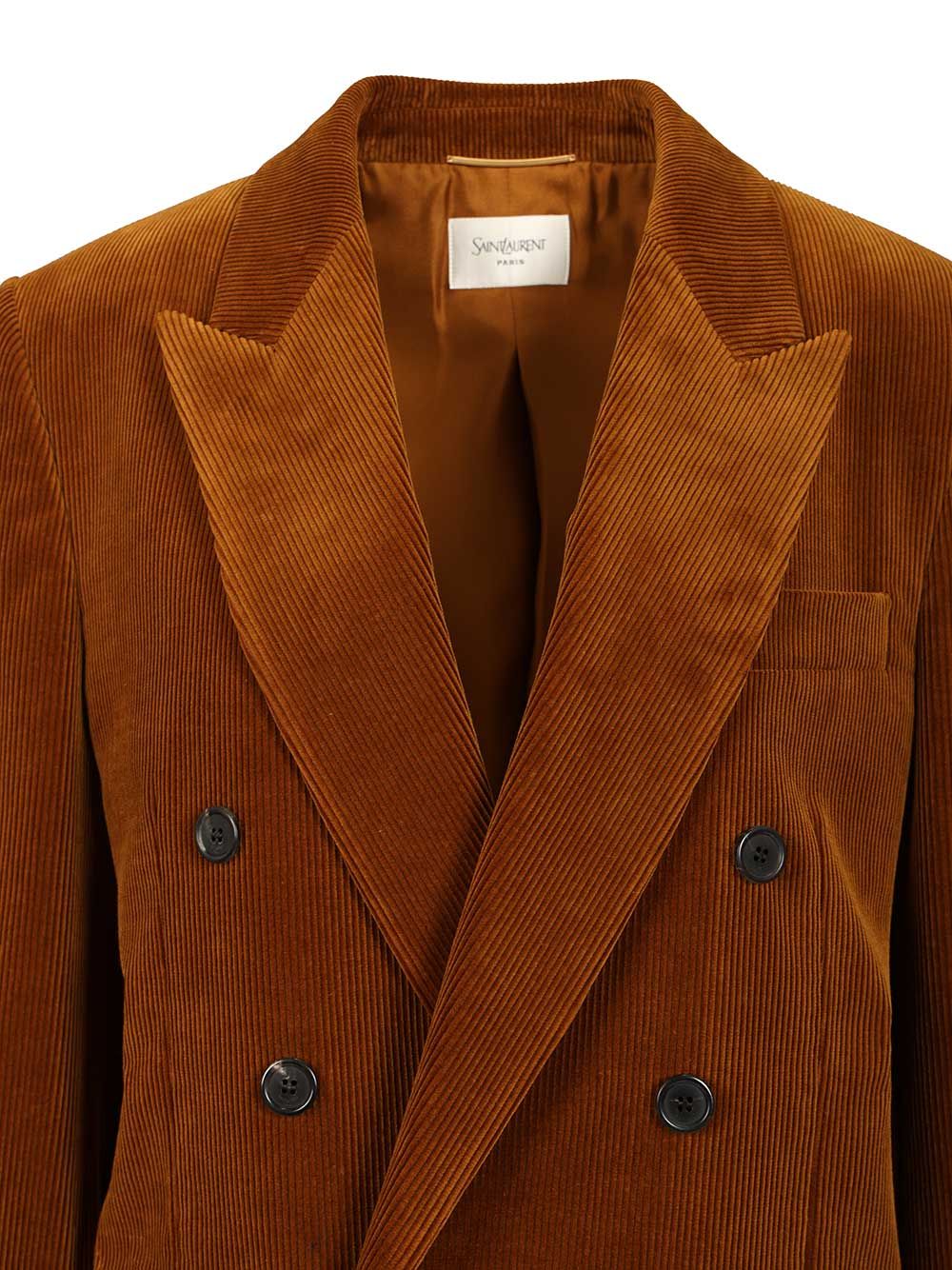 Saint Laurent Corduroy Jacket Jackets - Brown | 5cf77b9e49cb786ab59fe17e5ba81eeeeeff7d00