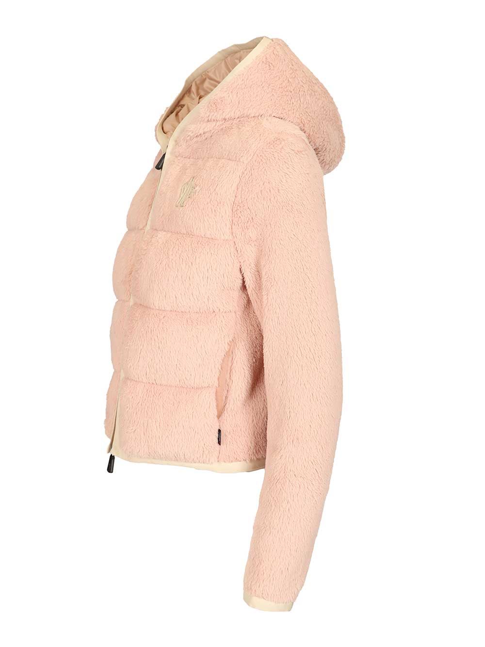 Moncler Grenoble Polartec® Padded Hoodie Jackets - Rose | 3f6d387b04e065b5a9539b4df48eacca48bda966