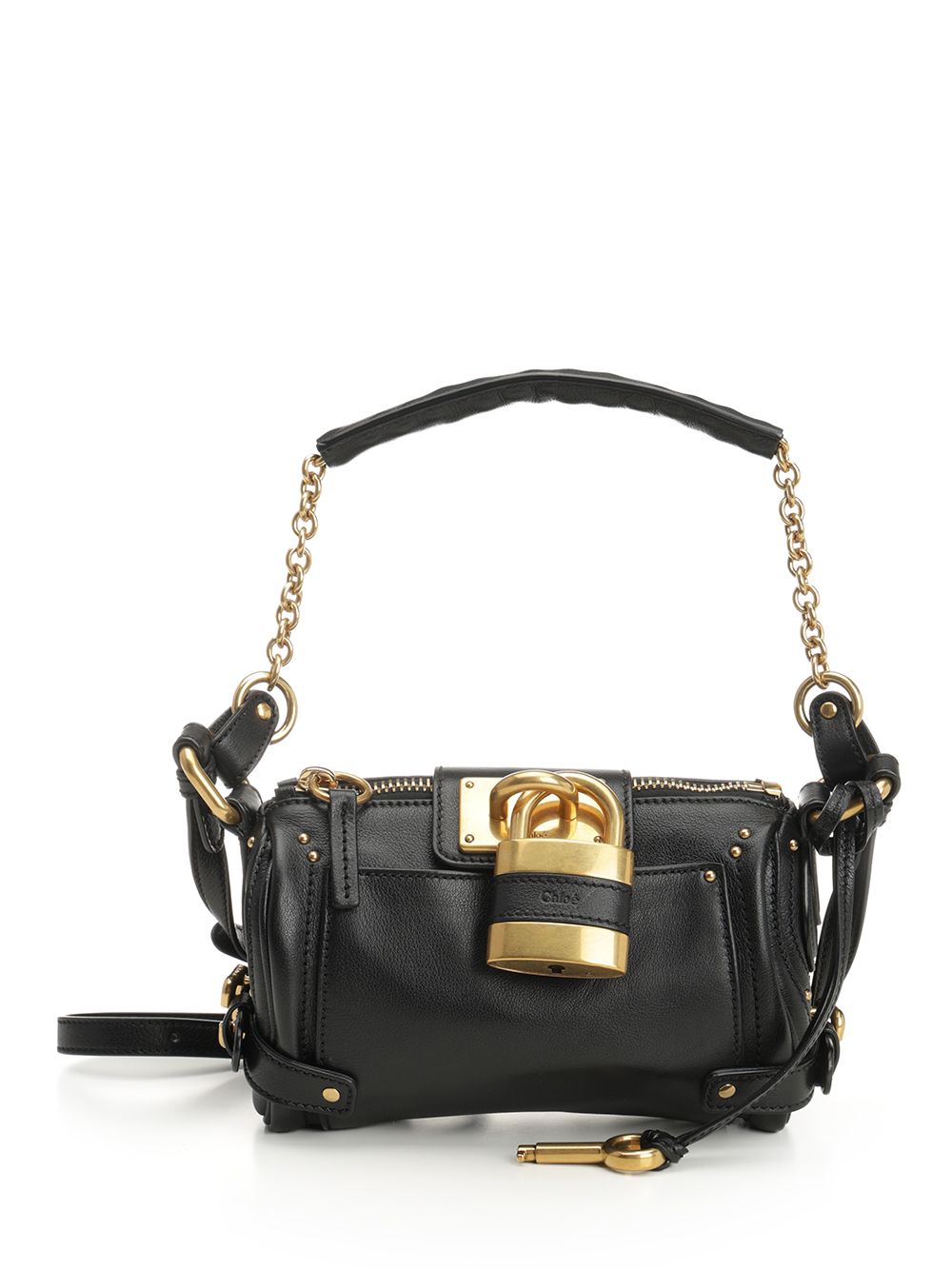 Chloe' Small Paddington Chain Bag Shoulder Bags - Black | 66055bccaebd348eafbaa4652cb659843e677b51