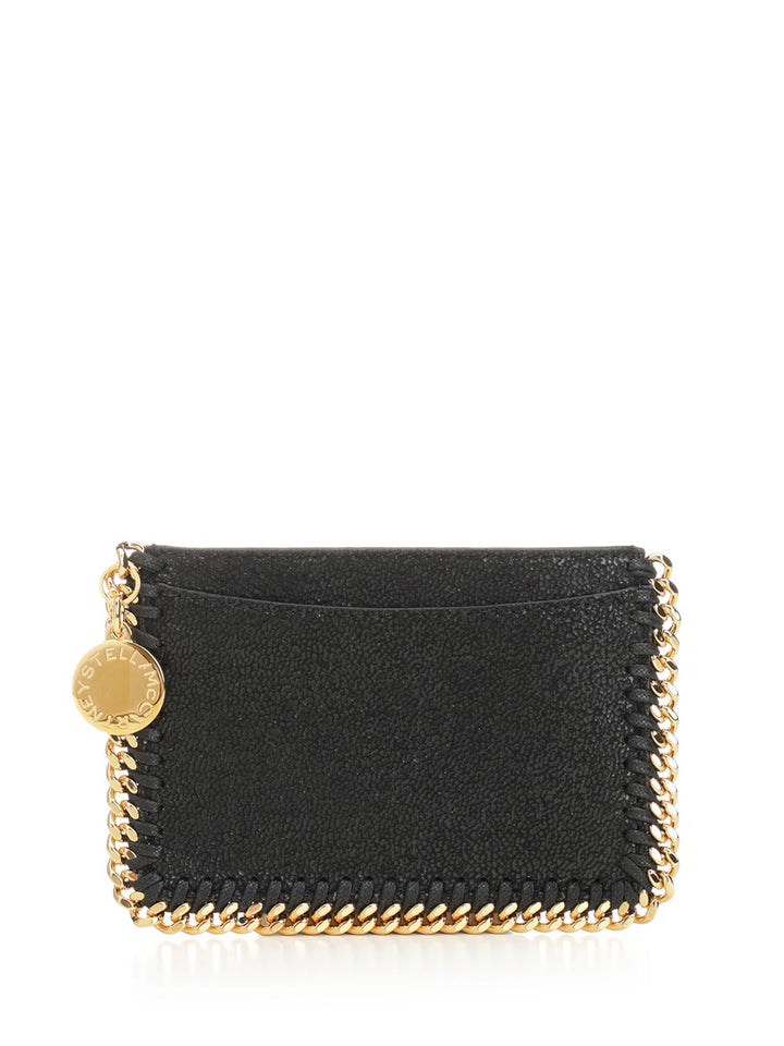 Stella Mccartney Falabella Card Holder Wallets - Black | ebf68251d15d7cc1c57363bb4d66860bb5cb4994