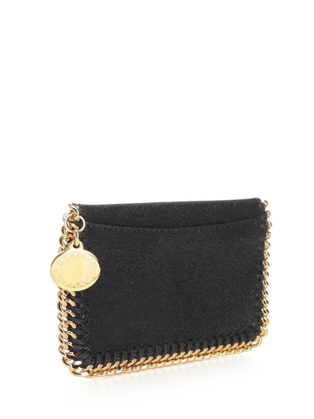 Stella Mccartney Falabella Card Holder Wallets - Black | 30d233f54dd4382164262f6ba780715744cff067