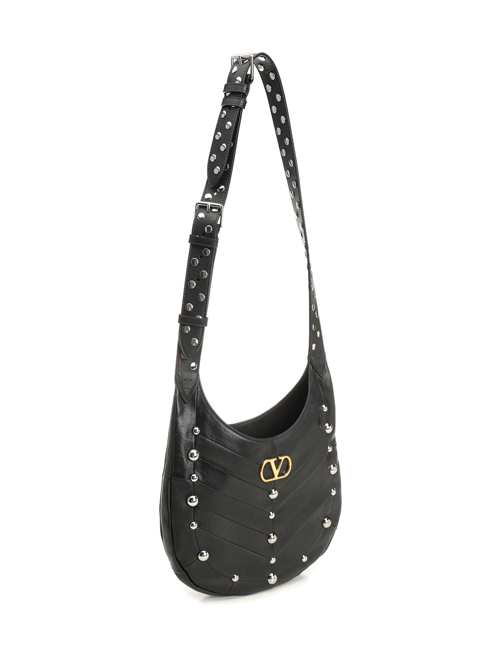 Valentino Garavani Hoboho Shoulder Bags - Black | b833febc5666b601f6212f7912bf772e5b07dcaa