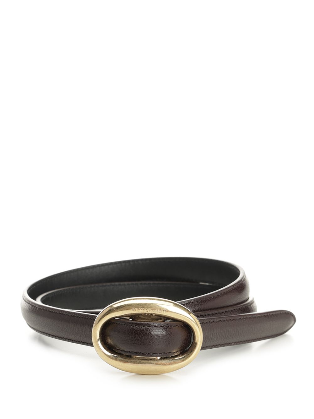 Saint Laurent Belt With Oval Buckle Belts - Brown | 4d60250cfb2fc2f43fb53622ce2cbdeb528c2c1c