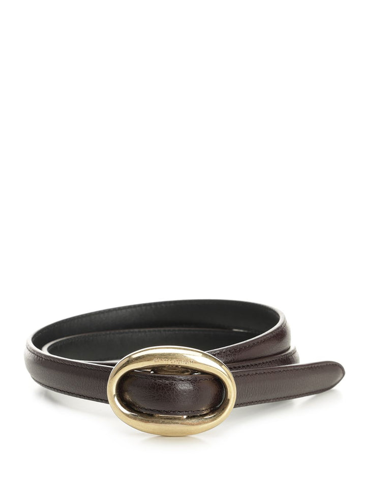 Saint Laurent Belt With Oval Buckle Belts - Brown | 4d60250cfb2fc2f43fb53622ce2cbdeb528c2c1c