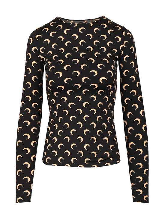 Second Skin Crewneck Top Tops Black