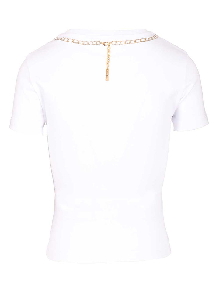 Marine Serre Trompe L'œil Jewelry Jersey Baby Fit T-Shirt - White | b00405cf3291643c08a2f9e75466ec36b86879f2