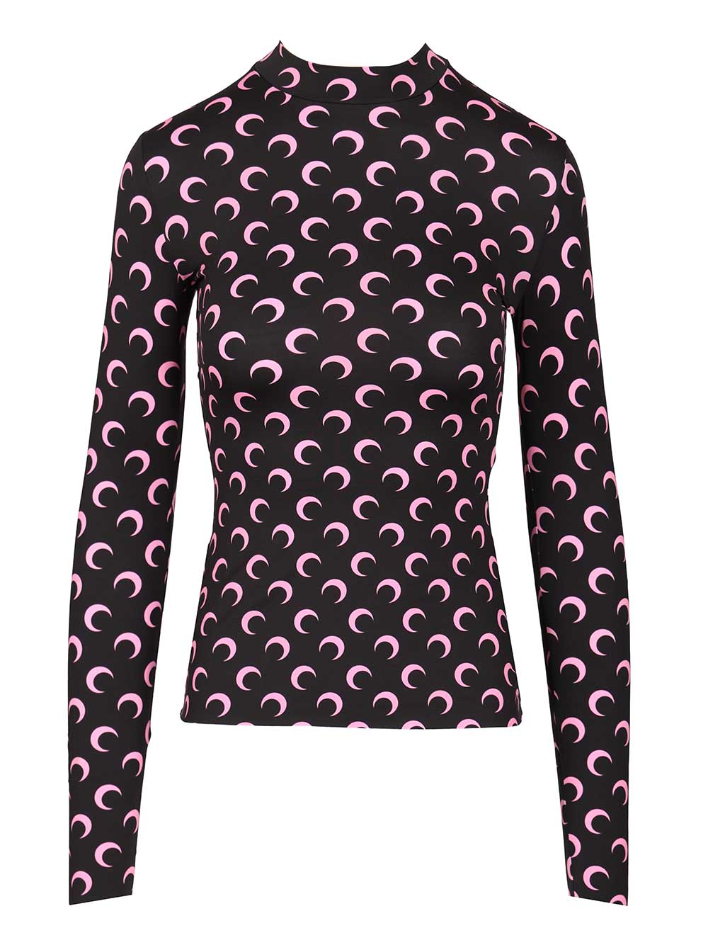 Marine Serre High-Neck Sweater Tops - Black | 3f0d621ba806c6360fe8657f4ec1706b3afa521b