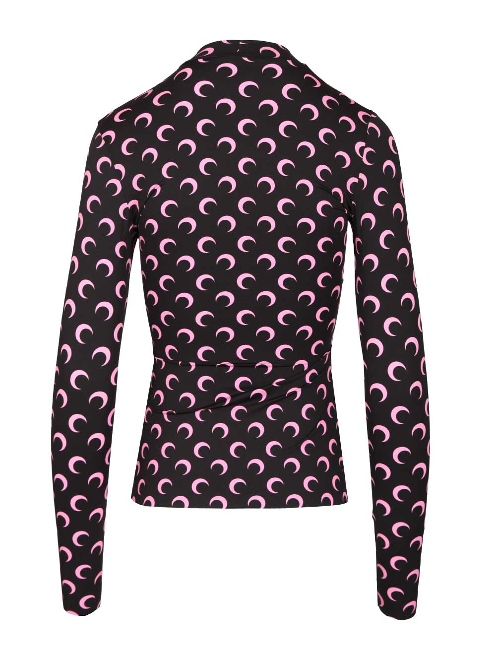 Marine Serre High-Neck Sweater Tops - Black | 113aeb4a2ec03785fa74eda3b11746b969492058