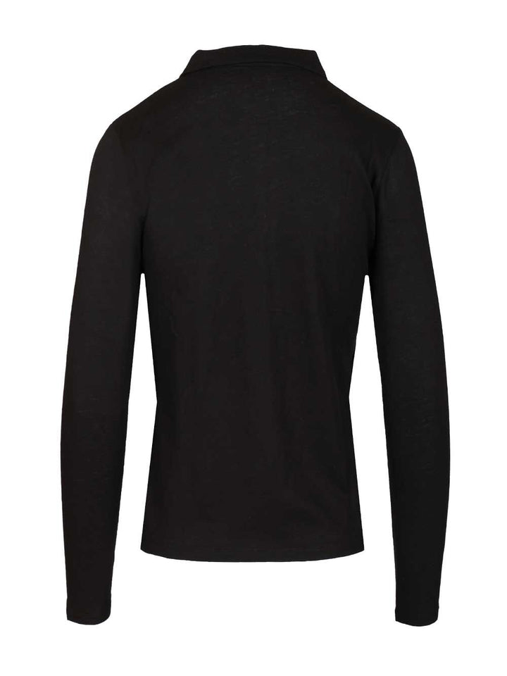 Al Duca D'Aosta Cotton And Cashmere Polo Shirt T-Shirt - Black | 1578a5c65df56d2bf1fb206e315493421db3b53d