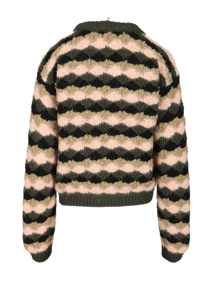 Moncler Grenoble Striped Sweater In Wool And Alpaca Blend Knitwear - Multicolor | 8fe84644829e593d5724b15f00eeae4cf6cb0ffe
