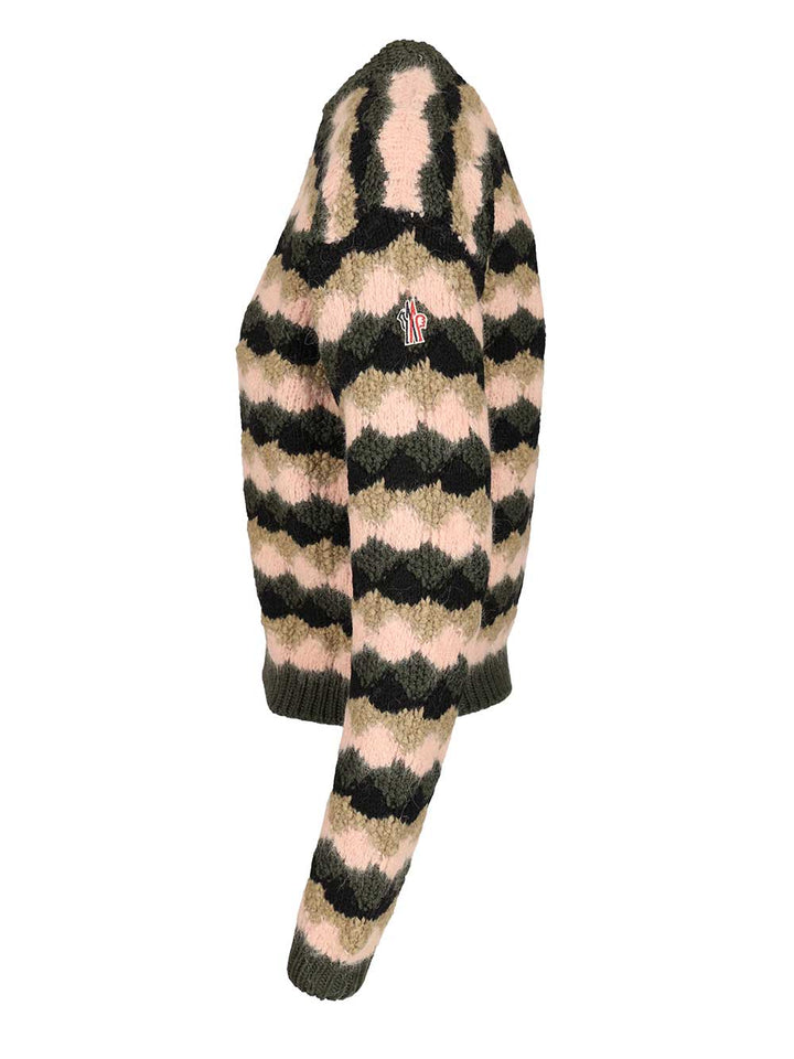 Moncler Grenoble Striped Sweater In Wool And Alpaca Blend Knitwear - Multicolor | 36c4d915a0abc93ddfd8a94b73b0712350cf4641
