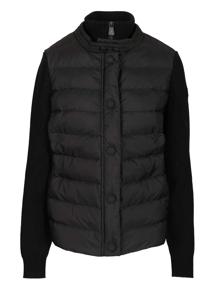 Moncler Grenoble Padded Wool Cardigan Coats - Black | d94e626de883744f08ec97fa1e7f441d0f0068e6