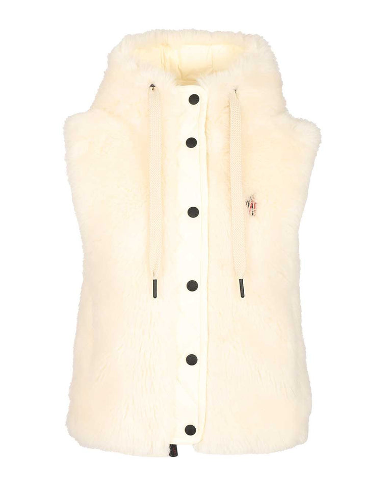 Moncler Grenoble Arve Down Padded Vest Coats - White | ac02f7323087ef3dda49a752f90637d606a41166