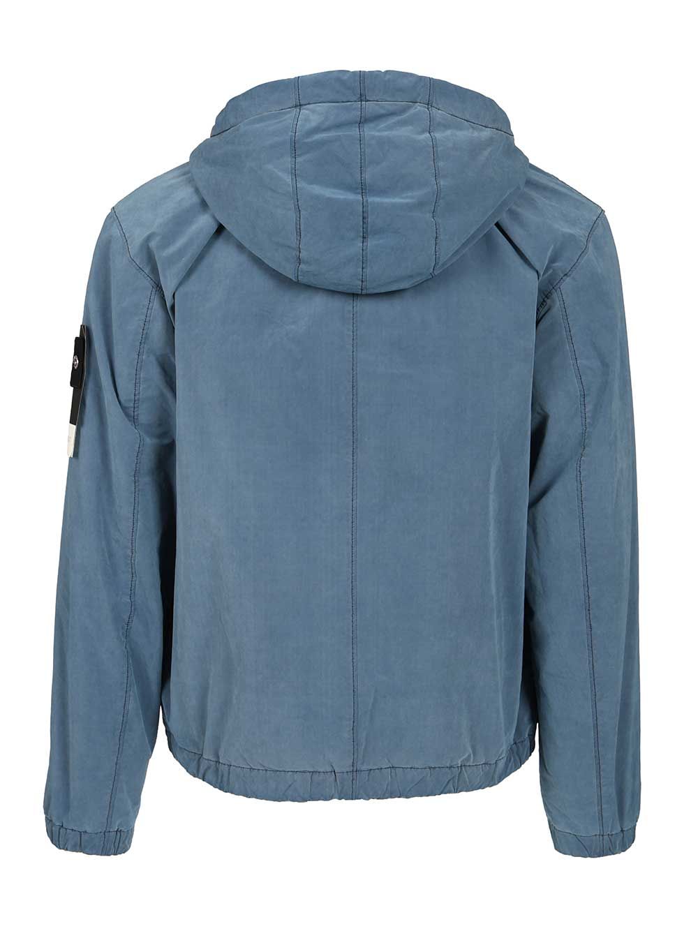 Stone Island Garment Dyed Jacket Jackets - Blue | 715738ff62bf171198575e2742bc42fd813574bd