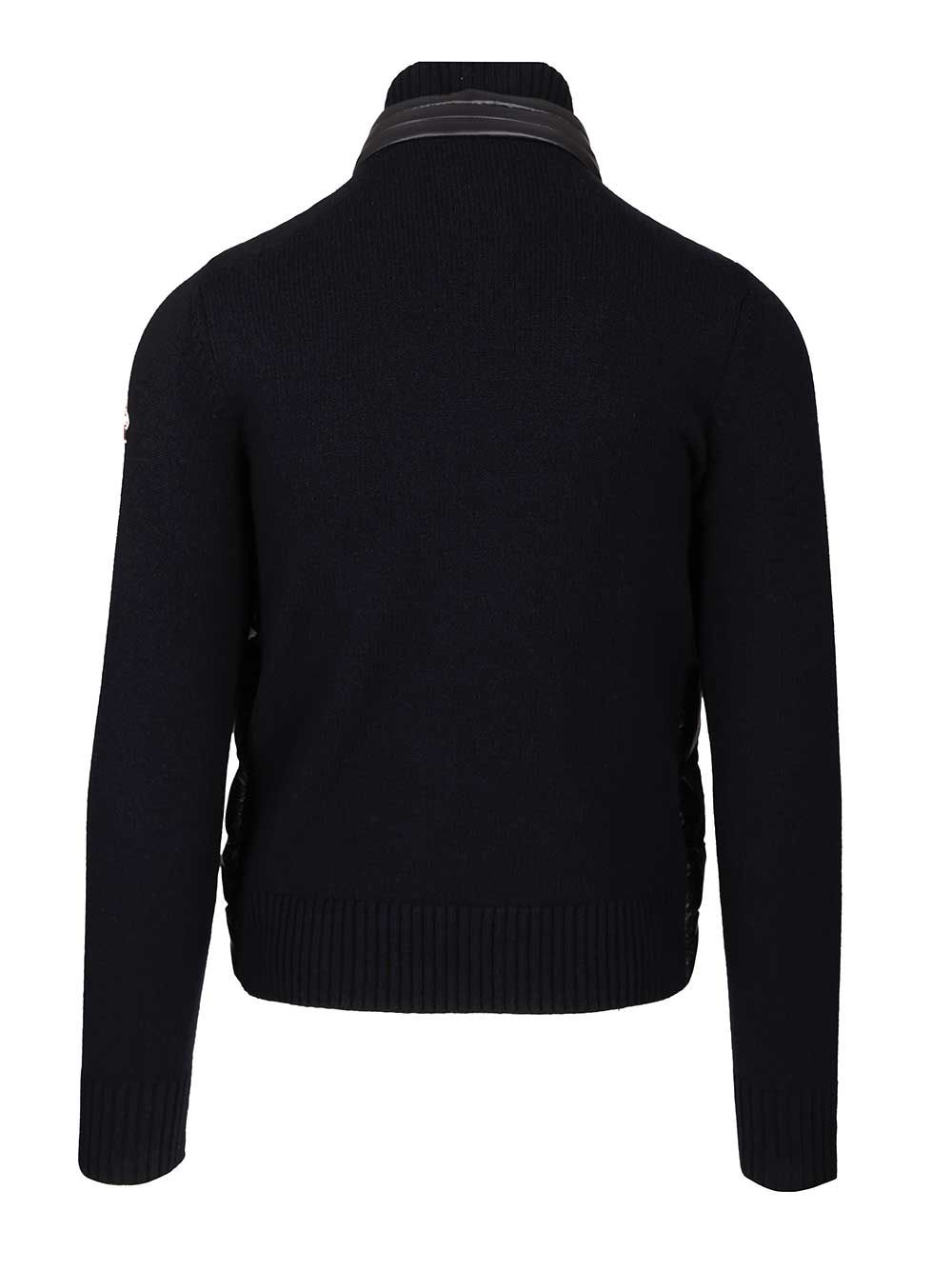 Moncler Grenoble Padded Cardigan Knitwear - Blue | ea824b32893fcd80cb1a91fb65491ca8a74663c0