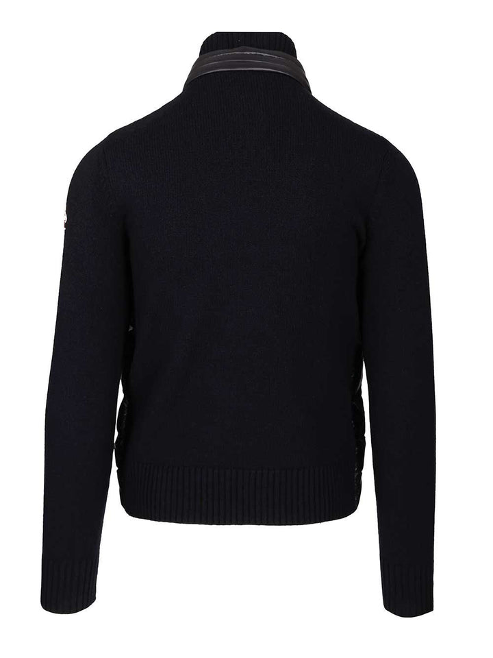 Moncler Grenoble Padded Cardigan Knitwear - Blue | ea824b32893fcd80cb1a91fb65491ca8a74663c0