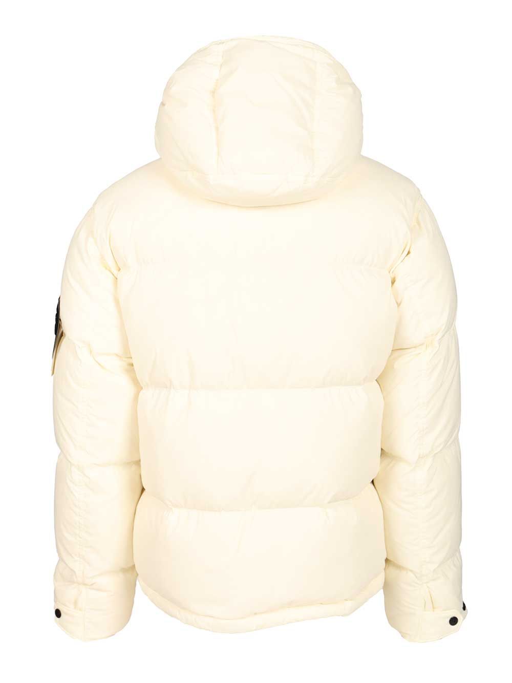 Stone Island Down Parka In 6.6 Cordura® Ripstop Nylon Coats - White | 776d3dabf121b30de0008b504fa085053fc68e03