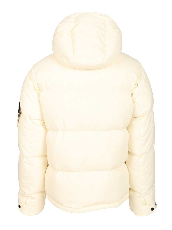 Stone Island Down Parka In 6.6 Cordura® Ripstop Nylon Coats - White | 776d3dabf121b30de0008b504fa085053fc68e03