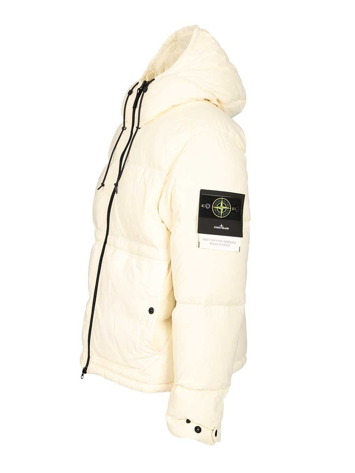 Stone Island Down Parka In 6.6 Cordura® Ripstop Nylon Coats - White | 800b7d53213d69681691409e5cab63dbf626f829