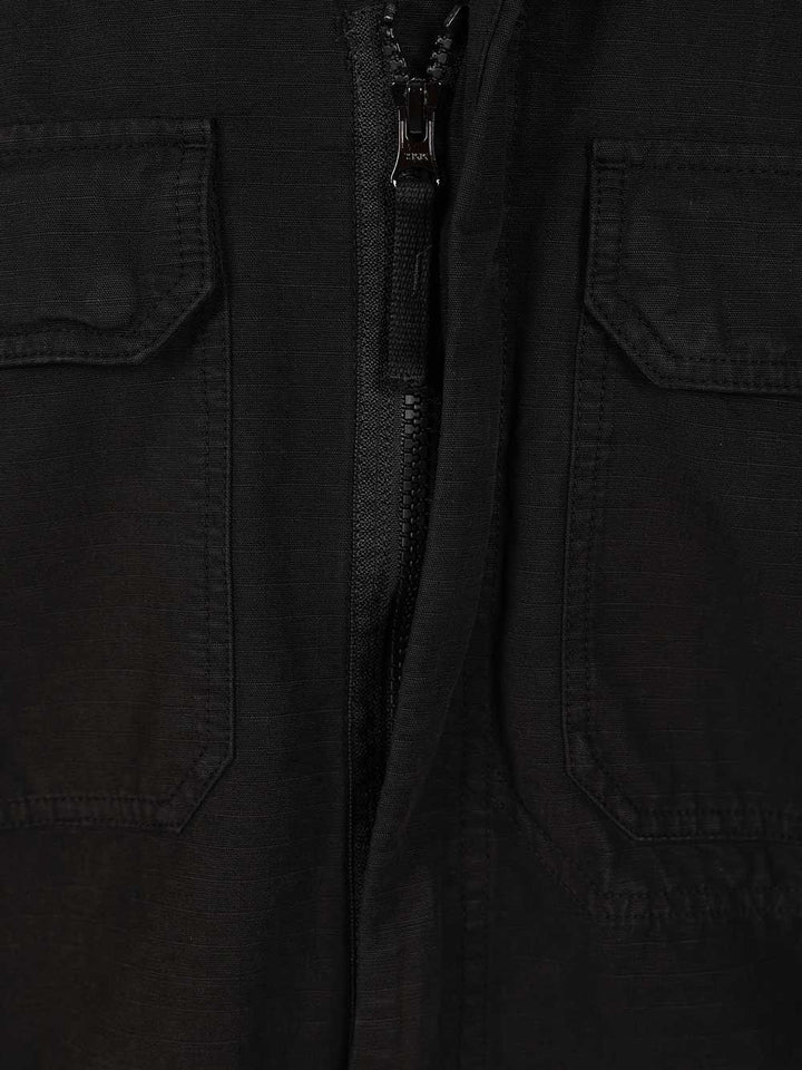 Stone Island Field Jacket In Organic Cotton Shirts - Black | 2317fdc59ce17fbb264c68f50d9c391926633df1