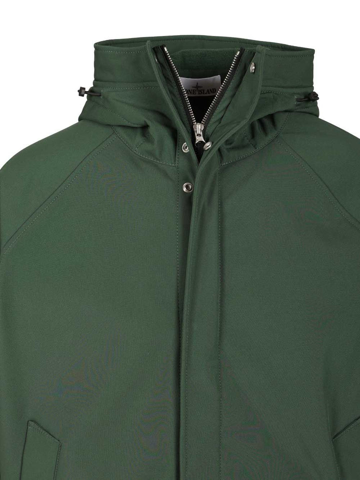 Stone Island Parka Soft Shell-R E.Dye® Coats - Green | 528f6e59ebc58df33c7a1d22036a3fa3252acfb0