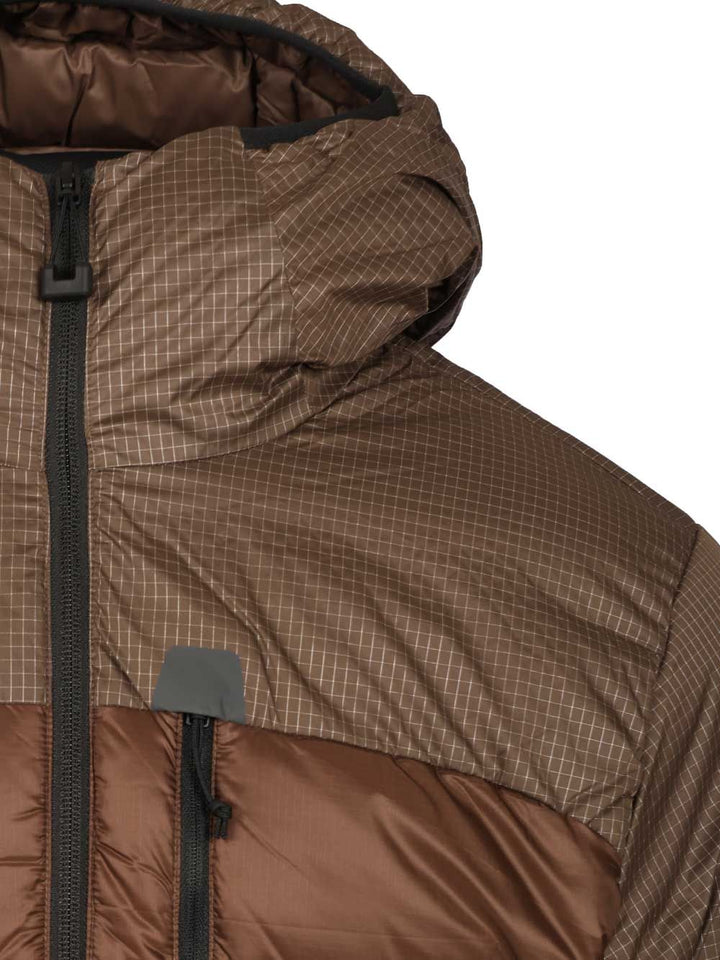 The North Face Kalix Hooded Down Jacket Jackets - Brown | e0ddb0eb67452a0d22cba73b46073d986772b411