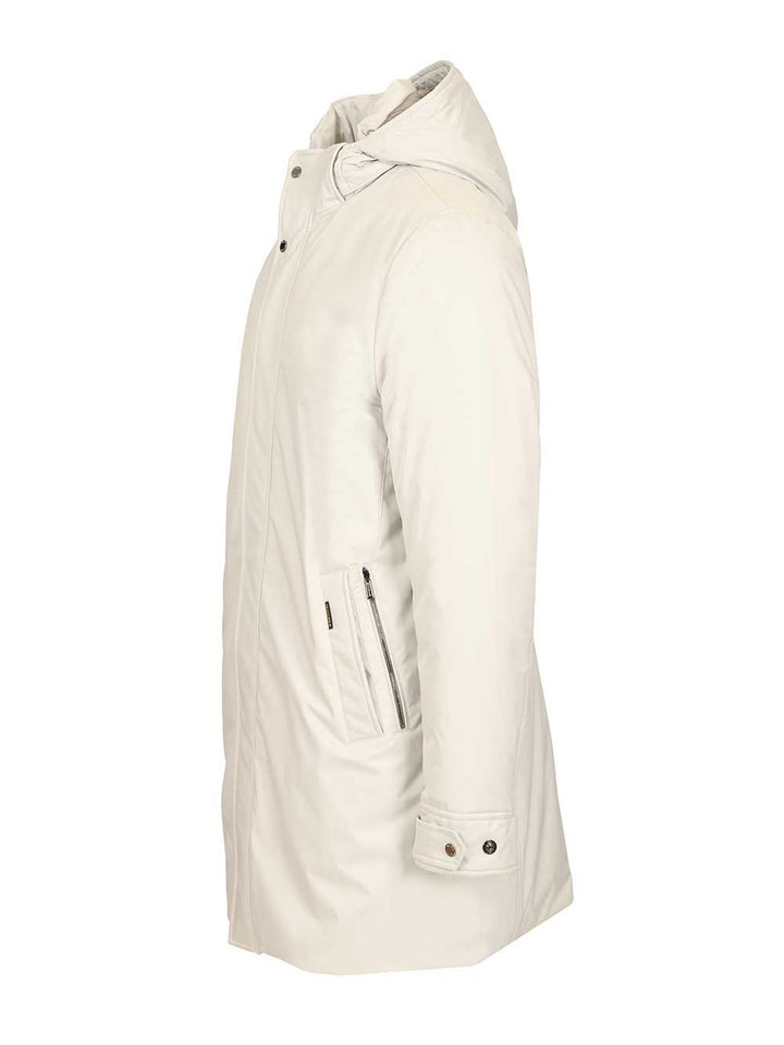 Moorer Vermont-Ads Long Down Jacket Coats - White | f5a259fd392d17c68f79d66ec74ff0965bd97bff
