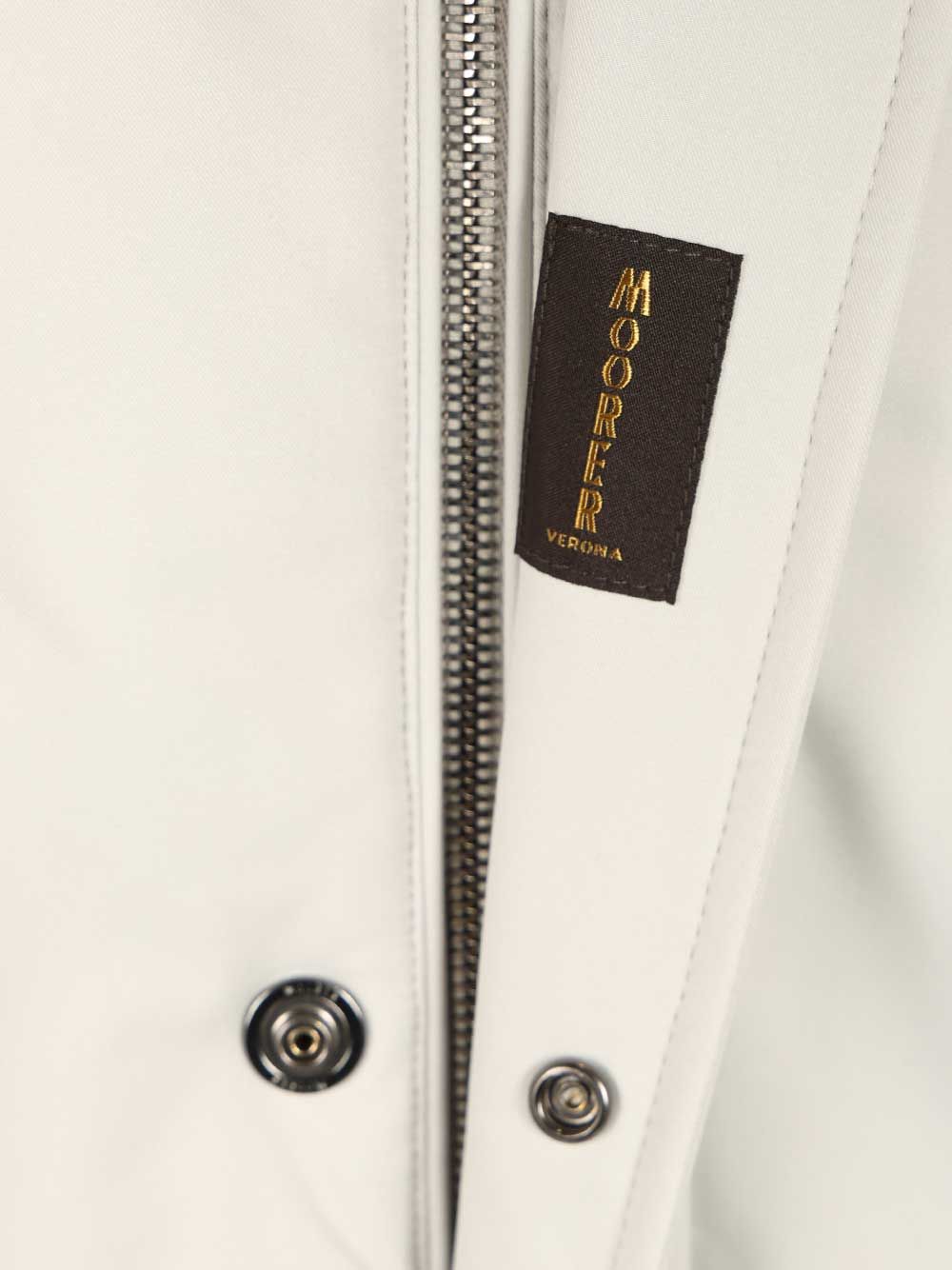 Moorer Vermont-Ads Long Down Jacket Coats - White | 785a2ffd4770fb55e7ffb77de6ff0881ef4f0cf4