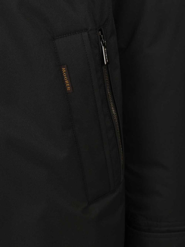 Moorer Vermont-Ads Long Down Jacket Coats - Black | 925d5903448547ea02a57e6fe2de3932d563591d