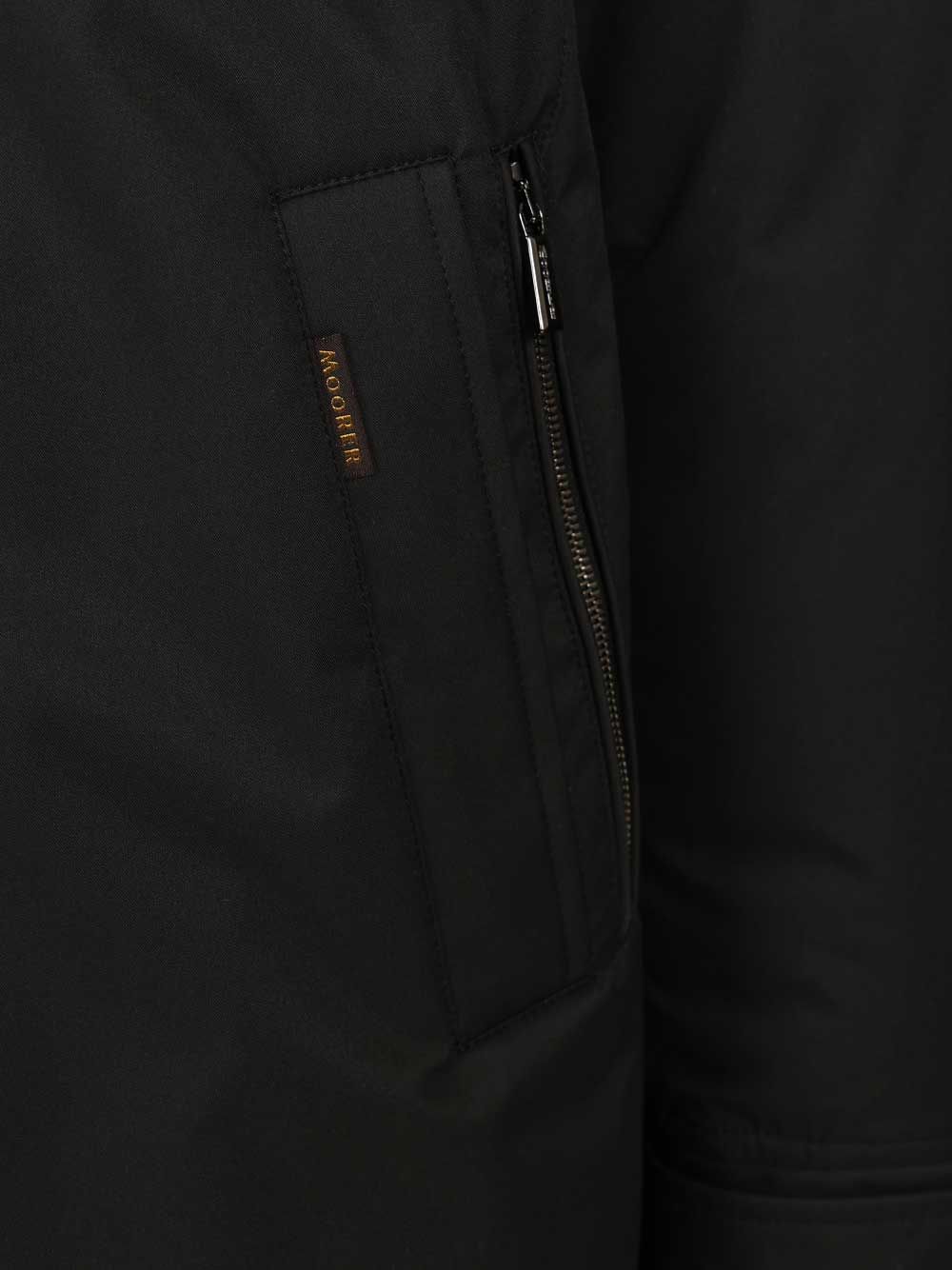 Moorer Vermont-Ads Long Down Jacket Coats - Black | 925d5903448547ea02a57e6fe2de3932d563591d