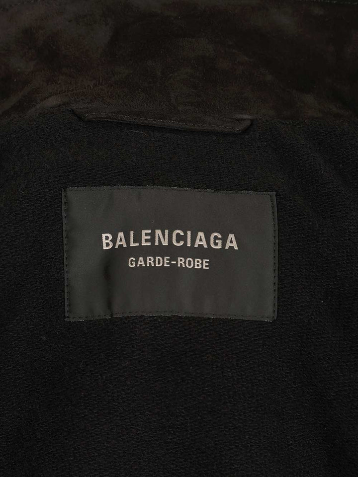 Balenciaga Suede Jacket Jackets - Black | 7bcf23e262eee85dd3620f648e4d89c0b8e00b7f
