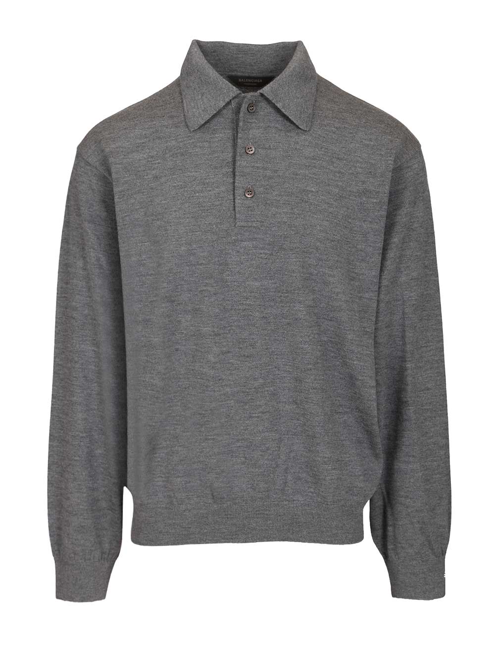 Balenciaga Polo Neck Pullover Knitwear - Grey | 82f7f9e5fd704f3e27438af79a7173aefbfb17d3