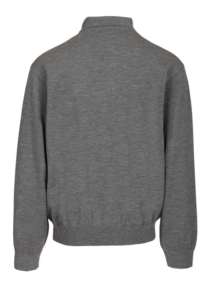 Balenciaga Polo Neck Pullover Knitwear - Grey | cc766ebe69ed4d5da44a7e740a01e0c725f7e50b