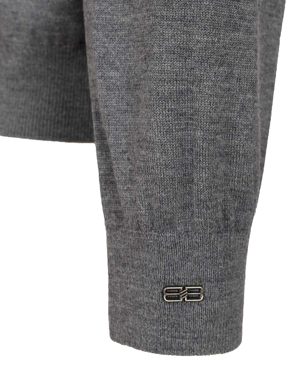 Balenciaga Polo Neck Pullover Knitwear - Grey | bc119c72c0168a594c503e7f56593f8adbb9dd6d