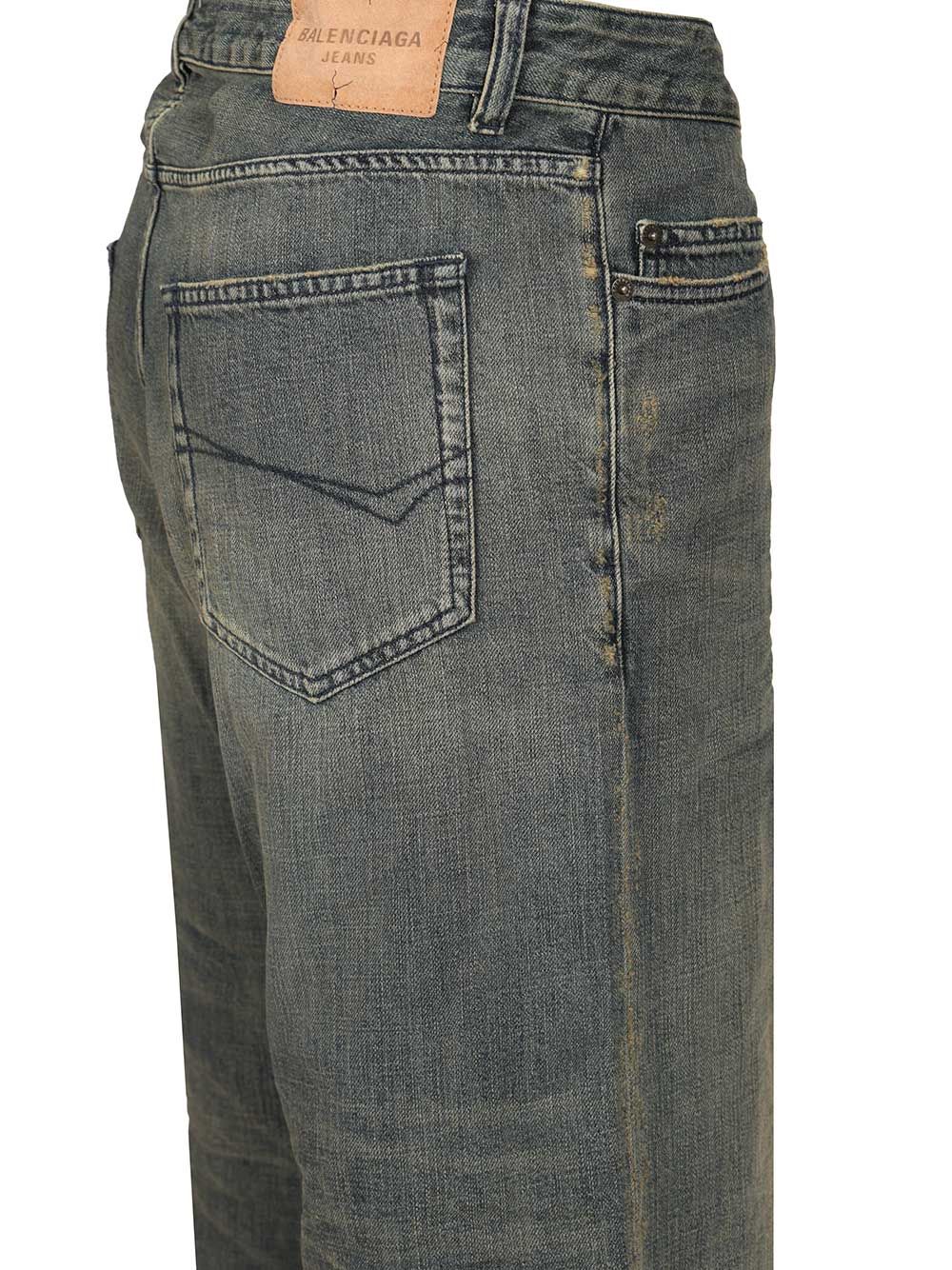 Balenciaga Relaxed-Fit Pants Jeans - Blue | aec67ca12ae20ac1b47246d29224fdcdcd7fe0f2