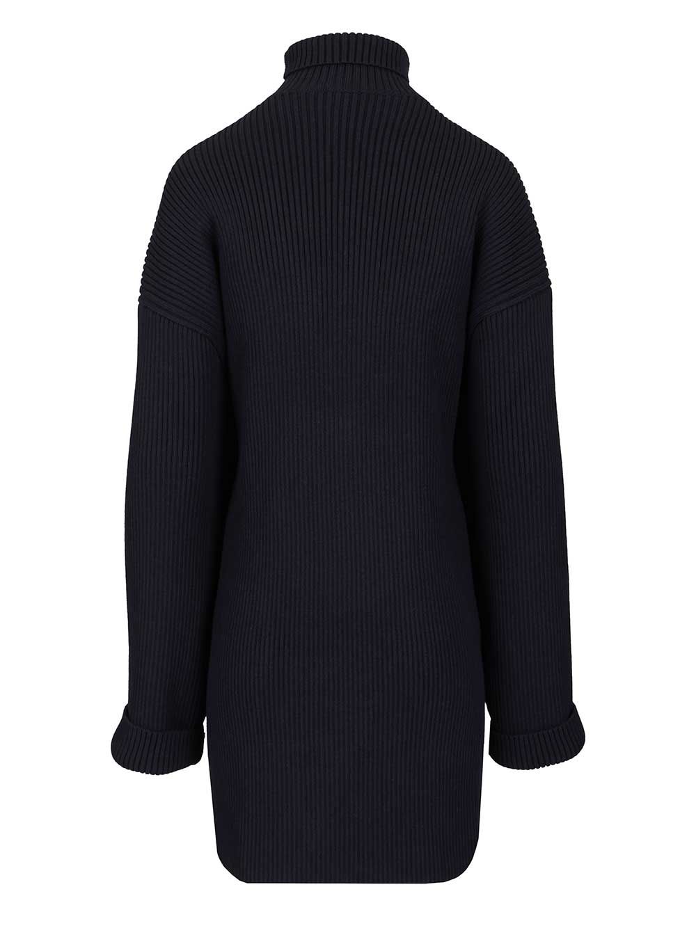 Balenciaga Pinched Knit Mini Dress Dresses - Blue | afa74ae5e2ba7c3969bbabb26998322dec969a41