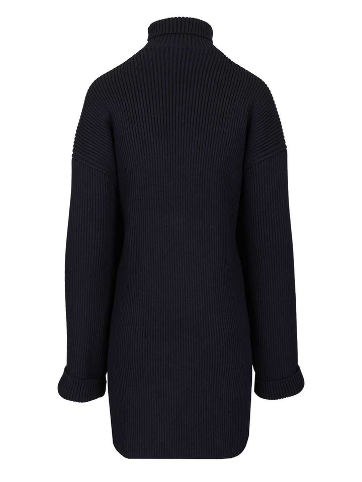 Balenciaga Pinched Knit Mini Dress Dresses - Blue | afa74ae5e2ba7c3969bbabb26998322dec969a41