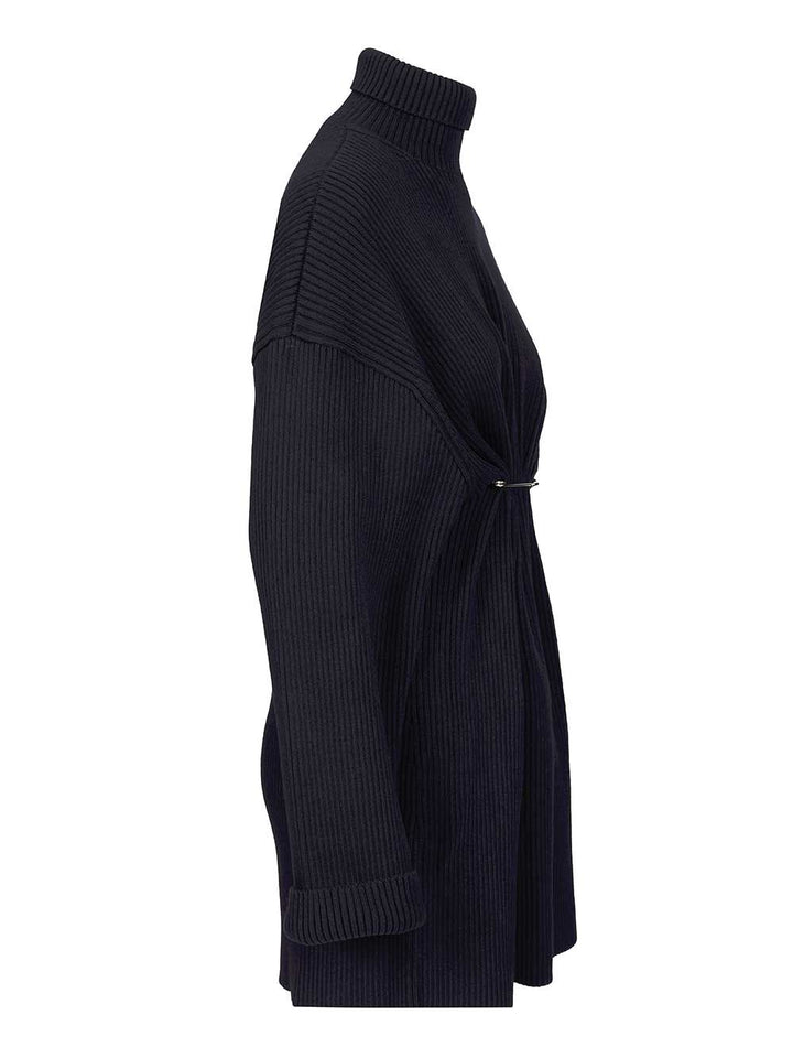 Balenciaga Pinched Knit Mini Dress Dresses - Blue | a4690d7487d8c480b36d941fcba53d18b24af02a